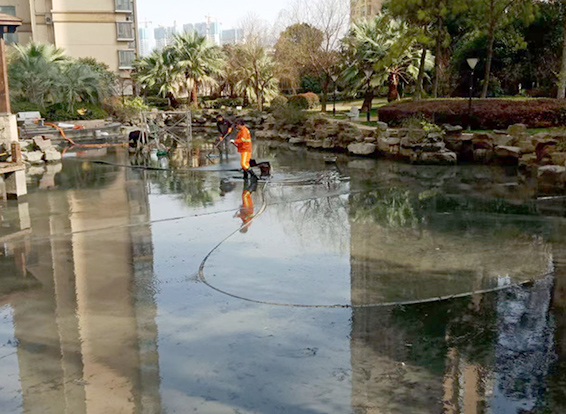 襄垣景观池淤泥清理